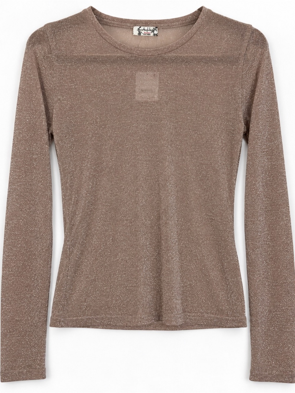 Free People Intimately Mesh So Well Metallic Sheer Top M NWT